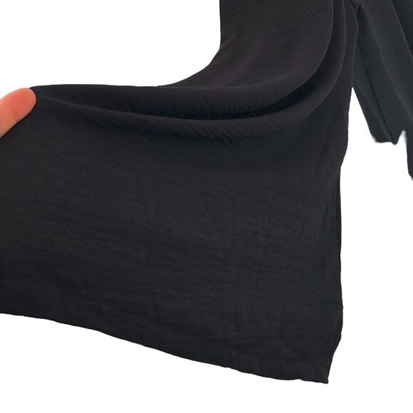 NEW NoTag Ces Femme Black Wide Leg Jumpsuit Romper Made in USA Womens Size Large - Picture 6 of 12